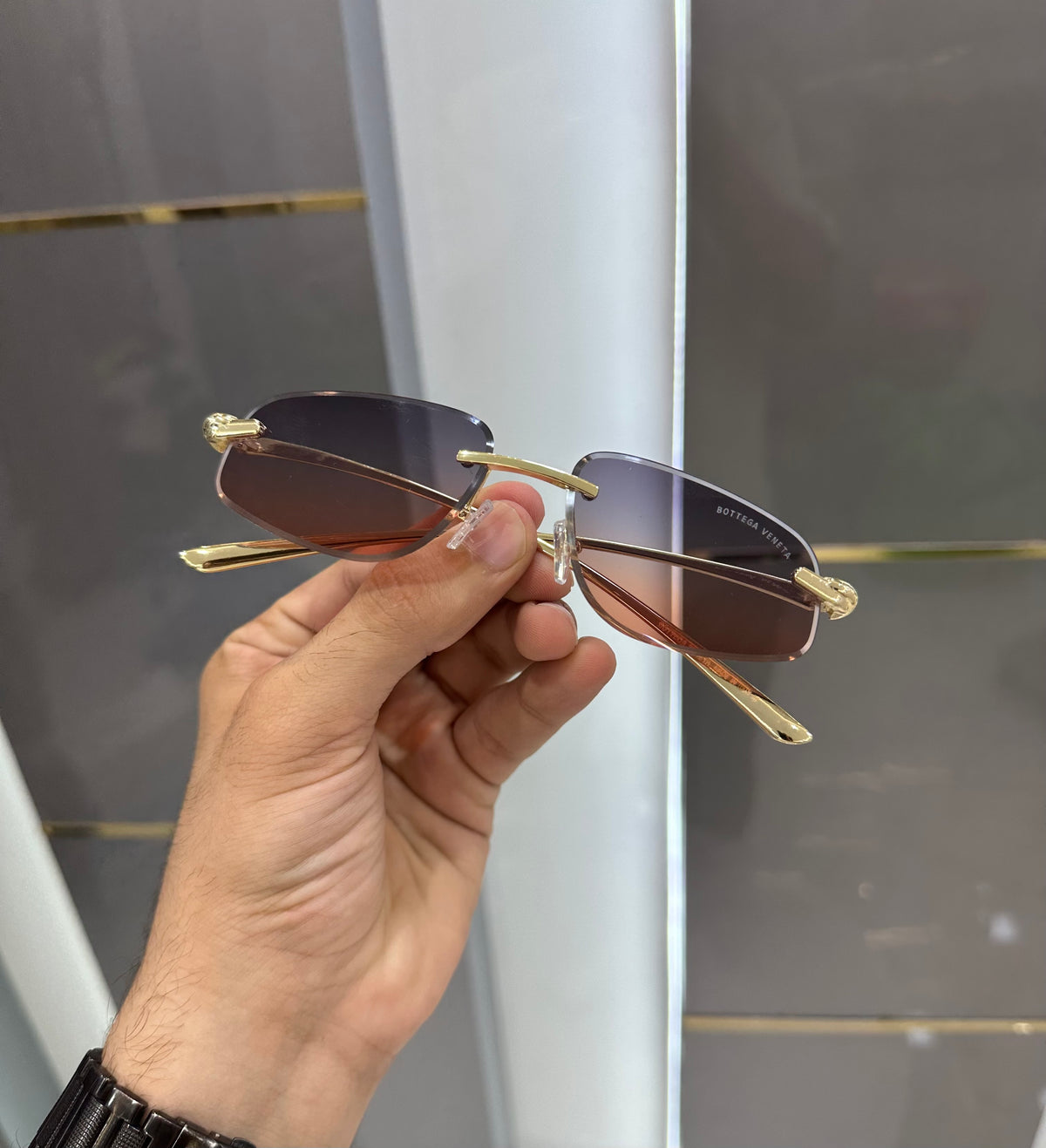 Bottega Veneta Metal Limited Edition Karan Aujla Edition Luxury Shade With Original Packing