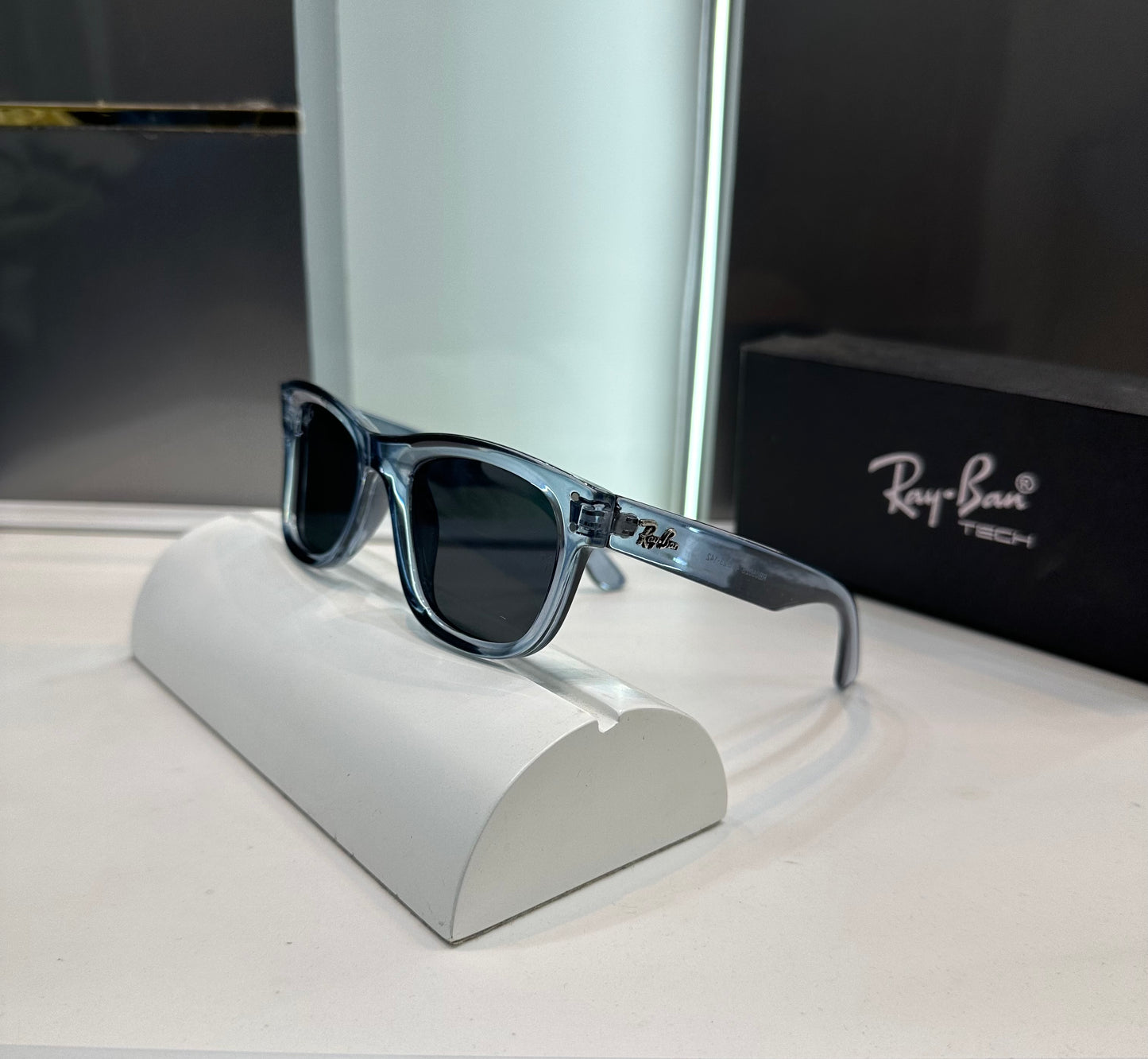 Ray Ban Blue Black Reverse Edition Luxury Shade With Original Packing