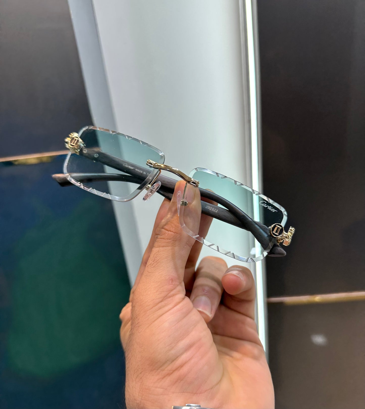 Cartier Aqua Green Karan Aujla Limited Edition Luxury Shade With Original Packing