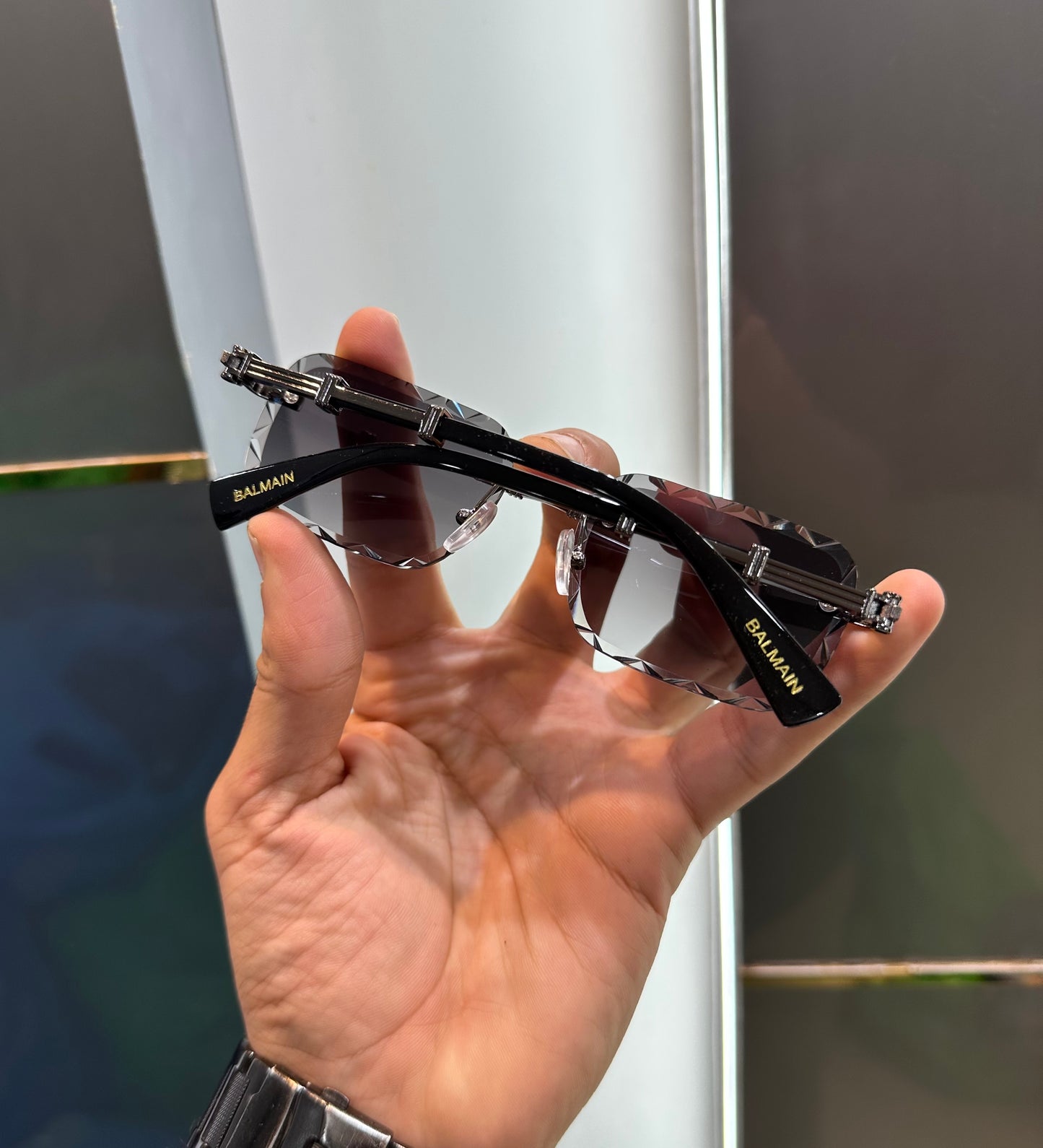 Balmain Paris Black Transparent Karan Aujla Limited Edition Luxury Shade With Original Packing