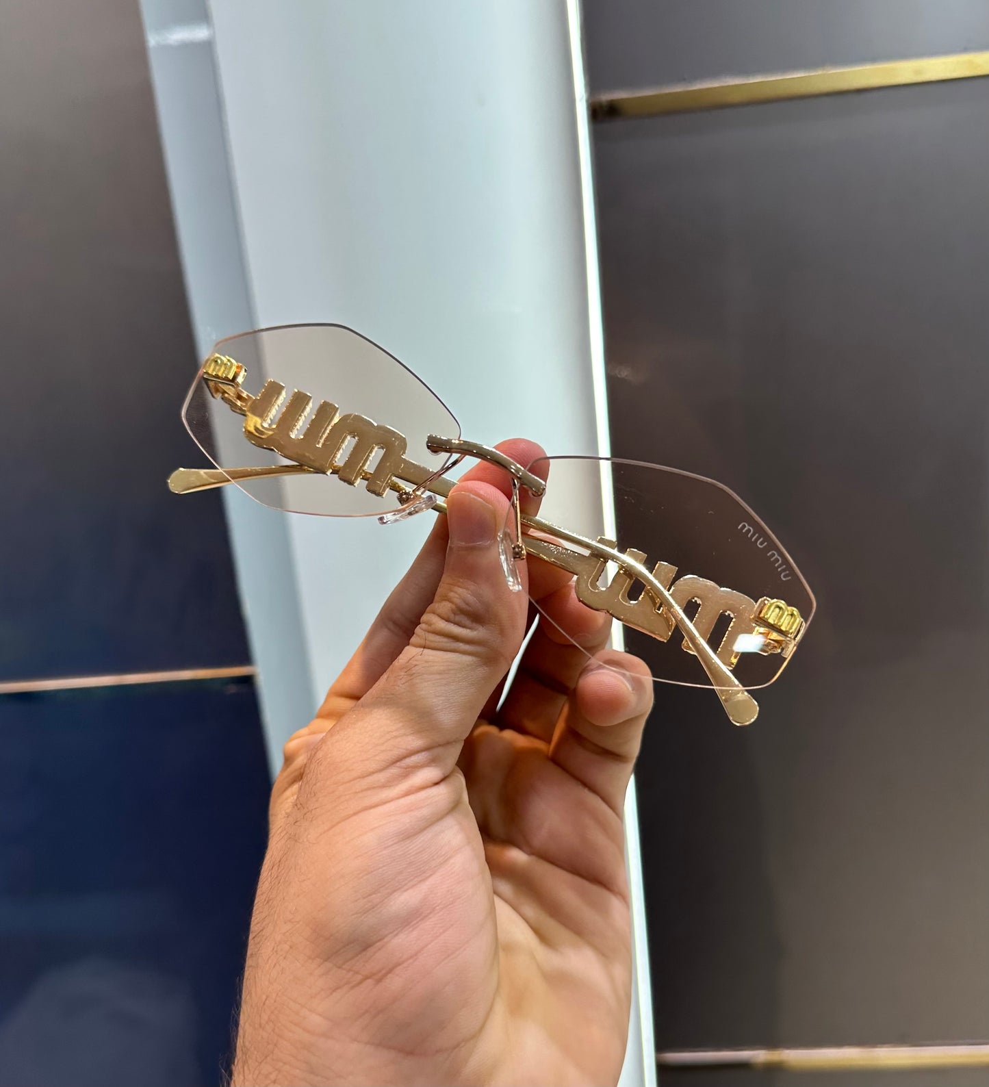Miu Miu Metal Luxury Shade With Original Packing