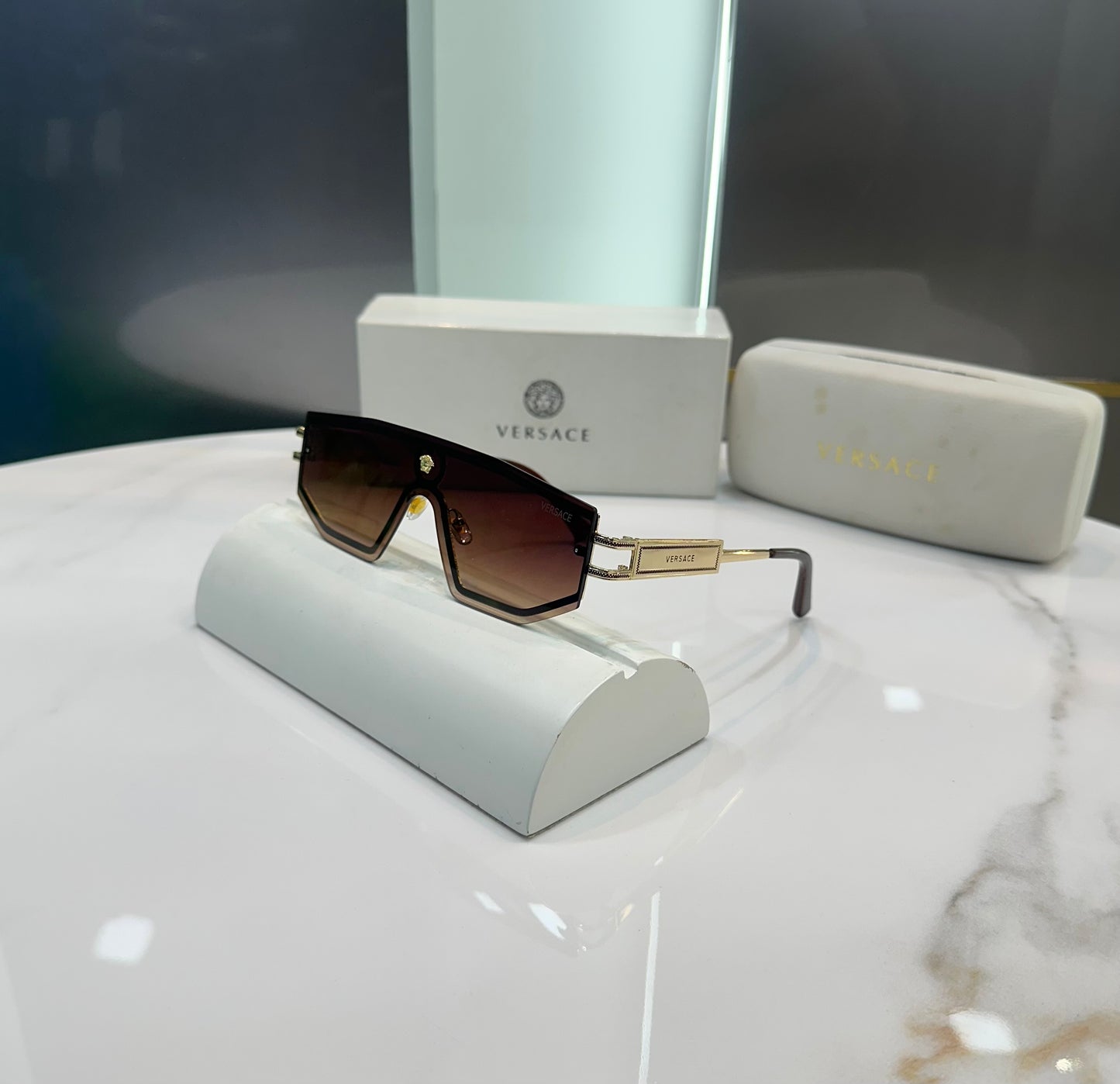 Versace Brown Karan Aujla Edition Luxury Shade With Original Packing