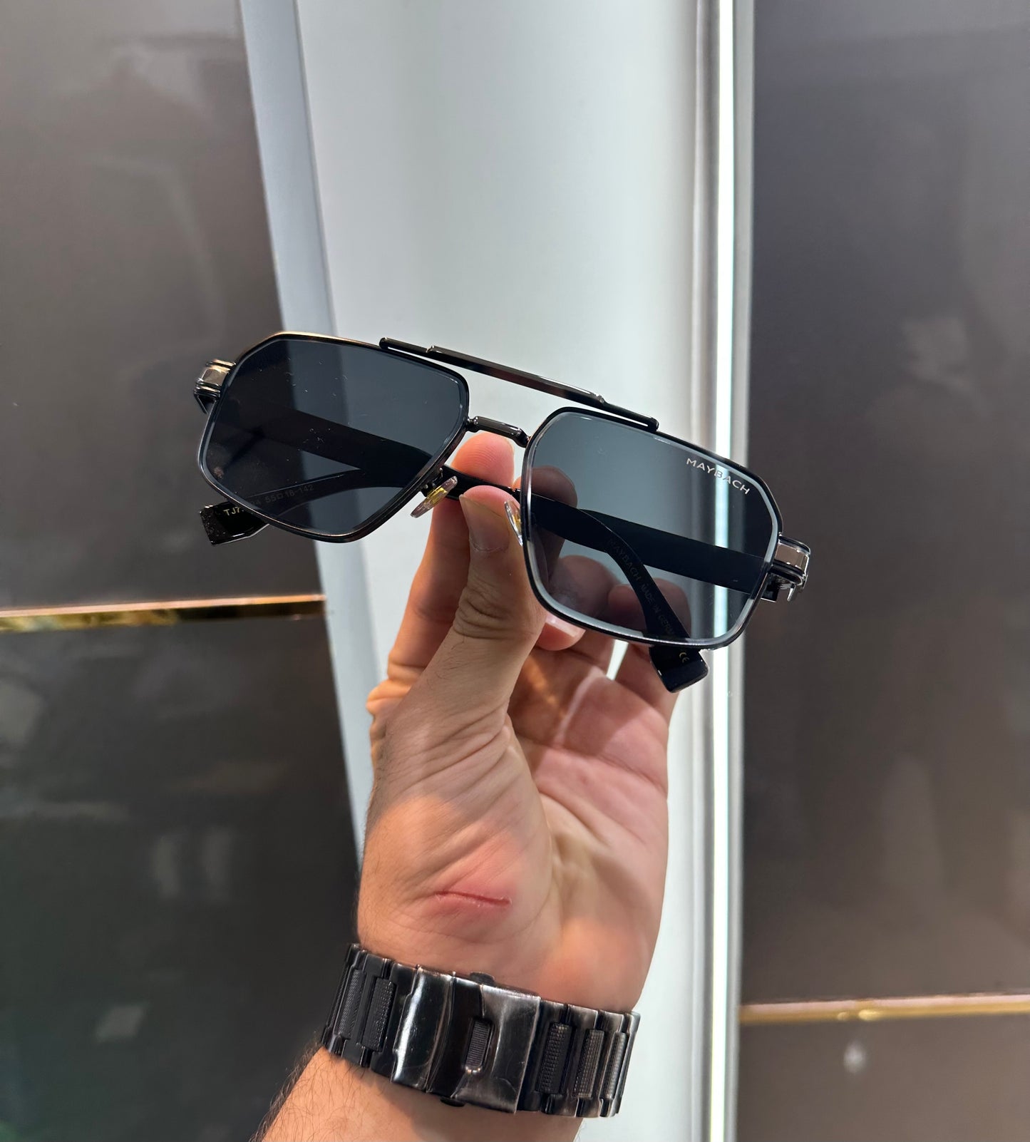 Maybach Black Metal Honey Singh Edition Luxury Shade With Original Packing