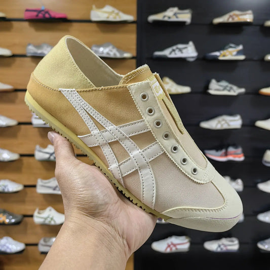 Onitsuka Tiger Mexico 66 Slip On Paraty Desert Camp Cream 7A Premium Mens Sneakers D-2147