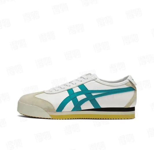 Onitsuka Tiger Mexico 66 SD PF White  Lagoon  7A Premium Womens Platform Sneakers D-2140