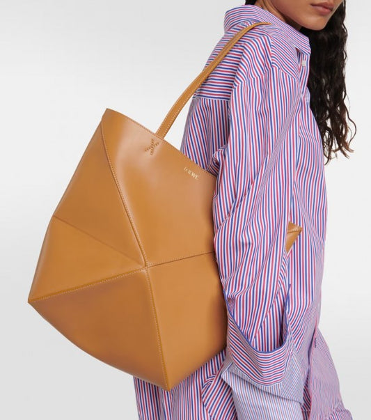 Loewe Brown Limited Edition Puzzle Fold  Luxury Tote Bag With Og Box And Dust Bag