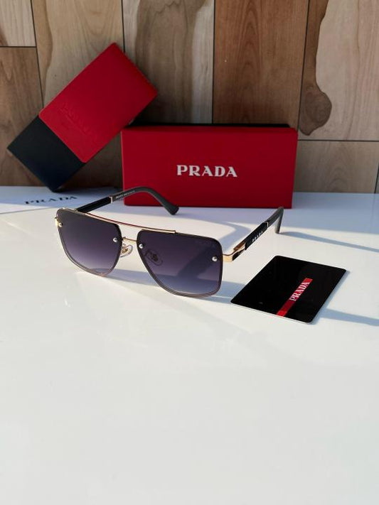 Prada Gold Black  Luxury Shade With Original Packing