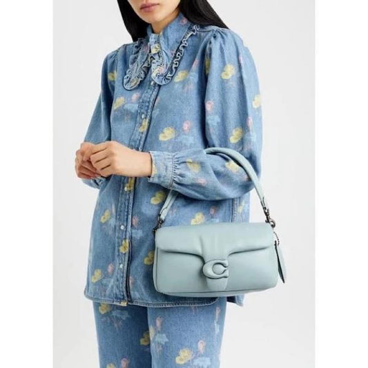 Coach Pillow Tabby Bag Blue With Og Box Nd Dust Bag & Shoulder Strap