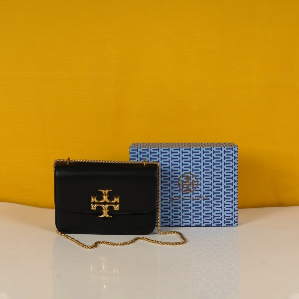 Tory Burch Black Eleanor Large Elite Quality Shoulder Bag With OG Box And Premium Dust Bag