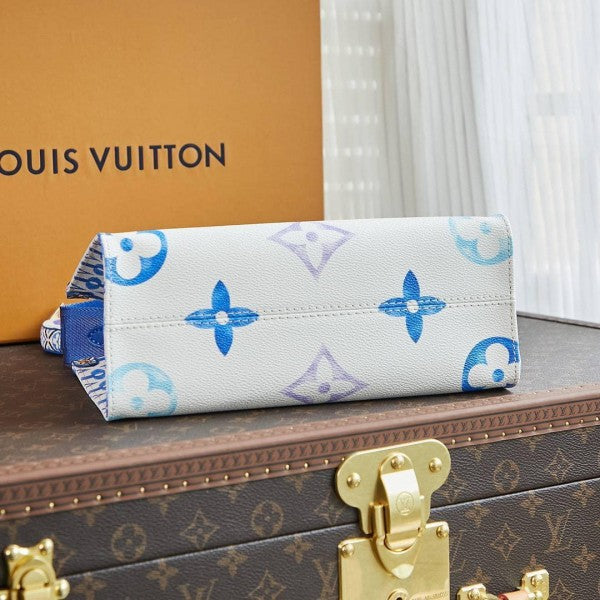 Louis Vuitton White On The Go Pochette With OG Double Box And Dust Bag-Coin Pouch