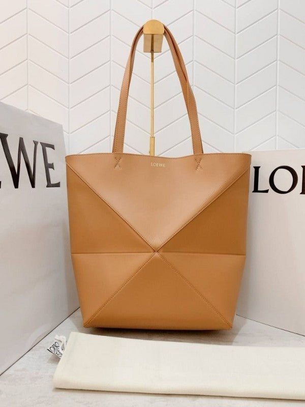 Loewe Brown Limited Edition Puzzle Fold  Luxury Tote Bag With Og Box And Dust Bag