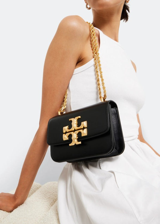 Tory Burch Black Eleanor Large Elite Quality Shoulder Bag With OG Box And Premium Dust Bag