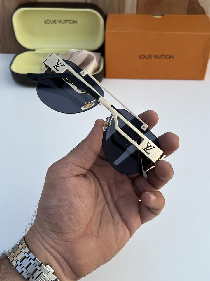 Louis Vuitton Gold Black Luxury Shade With Original Packing