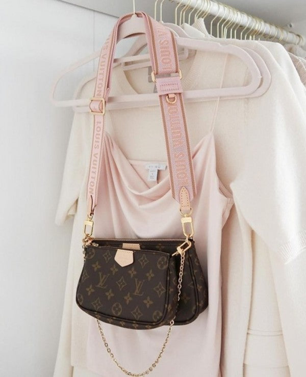 Louis Vuitton Pink Multi Pochette Accessories Premium Quality Hand Bag With Og Box And Dust Bag