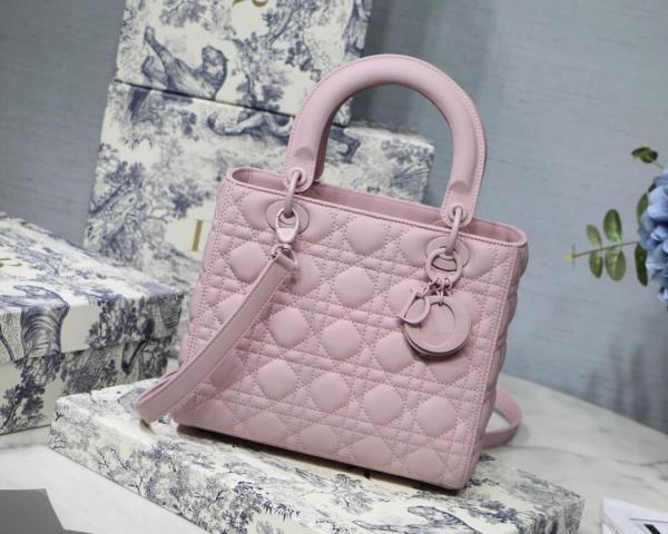 Dior Lady Matte Pink Bag With Og Box Nd Dust Bag