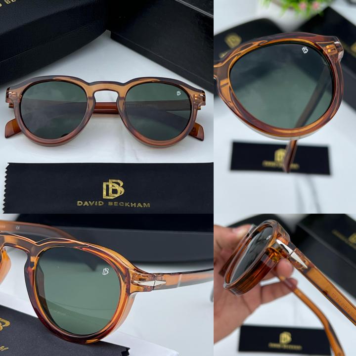 David Beckham Round Brown Green Luxury Shade With Original Packing