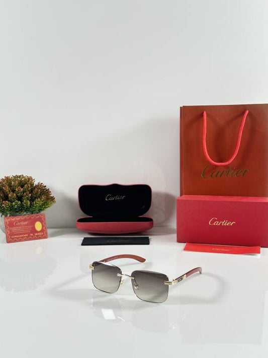 Cartier Gold Brown Luxury Shade With Original Packing