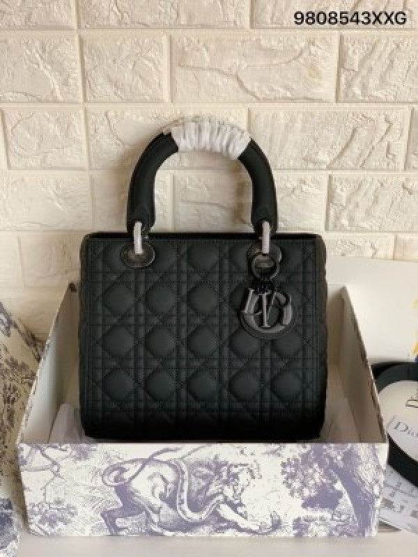 Dior Lady Matte Black Bag With Og Box Nd Dust Bag