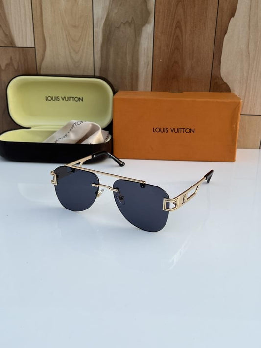 Louis Vuitton Gold Black Luxury Shade With Original Packing