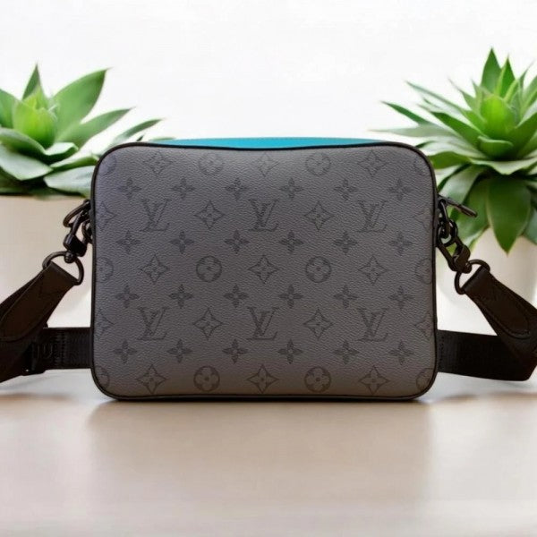 Louis Vuitton Blue Virgil Abloh Trio Messenger Multi Crossbody Luxury Bag With Og Box And Dust Bag