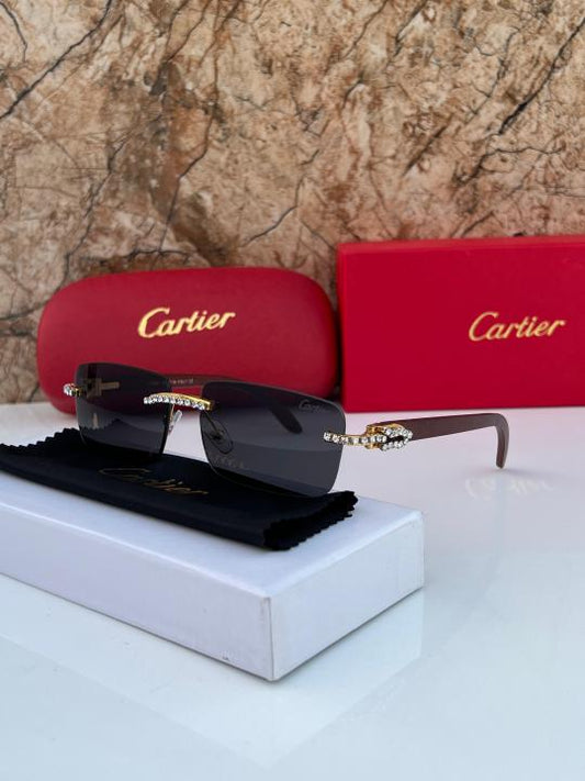 Cartier Gold Black Luxury Shade With Original Packing