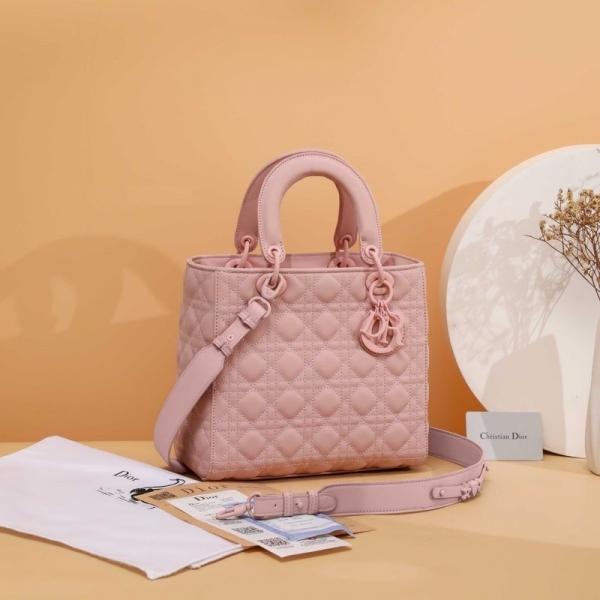 Dior Lady Matte Pink Bag With Og Box Nd Dust Bag