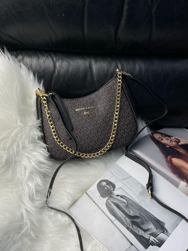 Michael Kors Black Jet Set Charm Premium Sholder Bag With Og Box And Dust Bag