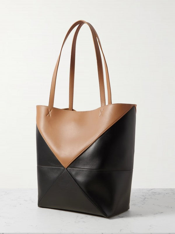 Loewe Tan Black Limited Edition Puzzle Fold  Luxury Tote Bag With Og Box And Dust Bag
