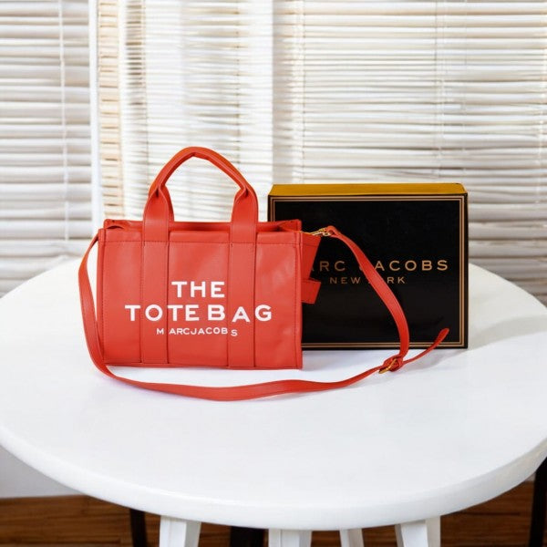 Marc Jacobs Peach Medium The Tote Bag With OG Box And Dust Bag & Shoulder Strap