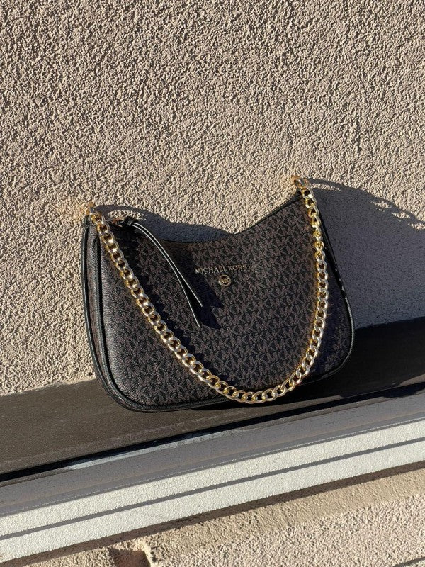 Michael Kors Black Jet Set Charm Premium Sholder Bag With Og Box And Dust Bag