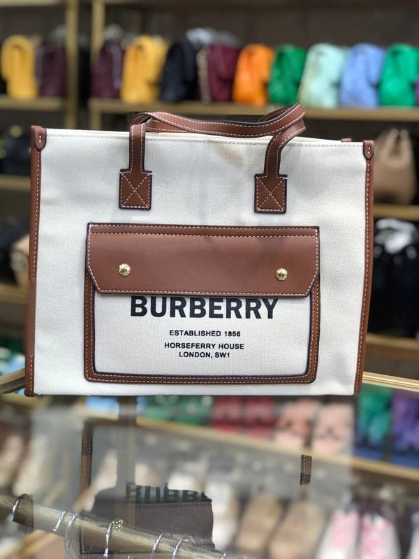 Burberry Brown Horseferry London Tote Luxury Bag With Dust Bag