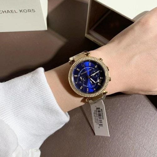 Michael Kors Blue Dial Premium Watch With Brand Box